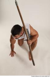 ATILLA KNEELING POSE WITH SPEAR